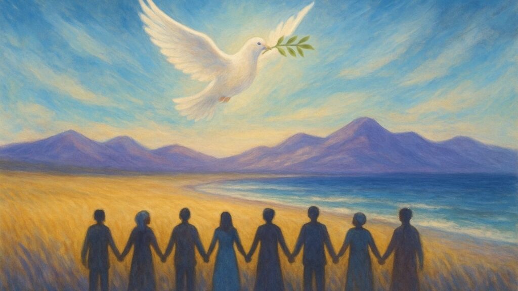 America the Beautiful peace message