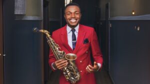 Saxophonist Harrison Chidalu Ibaro